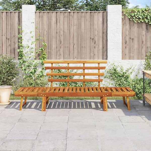 VIDAXL - vidaXL Banc de jardin 2-en-1 190 cm Bois solide d'acacia - large