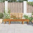 VIDAXL - vidaXL Banc de jardin 2-en-1 190 cm Bois solide d'acacia - vignette