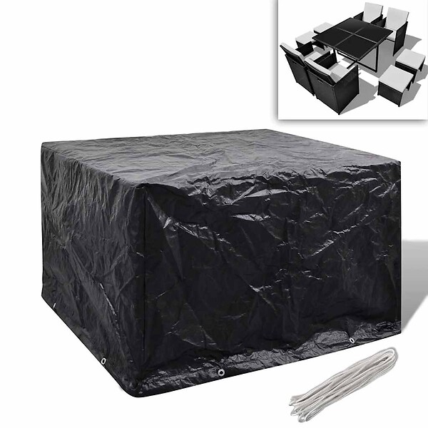 VIDAXL - vidaXL Housse de salon de jardin 8 œillets 113x113x73 cm - large
