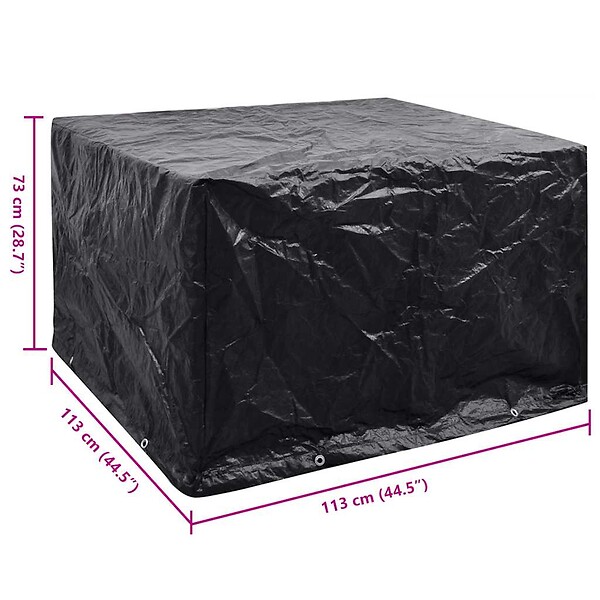 VIDAXL - vidaXL Housse de salon de jardin 8 œillets 113x113x73 cm - large