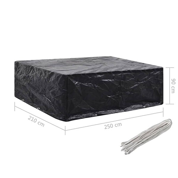 VIDAXL - vidaXL Housse de salon de jardin 8 œillets 250x210x90 cm - large