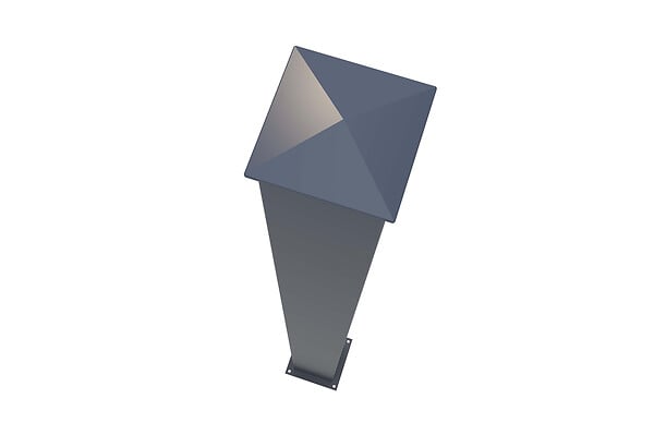 CASANOOV - Casanoov Poteau en aluminium EIFEL 15x15 pour hauteur 166  cm - Gris - large