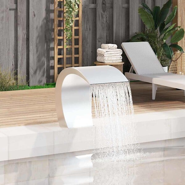 VIDAXL - vidaXL Fontaine cascade de piscine Acier inoxydable 45 x 30 x 60 cm - large