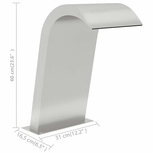 VIDAXL - vidaXL Fontaine de piscine 50x30x60 cm Acier inoxydable - large