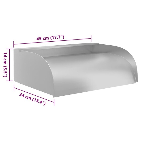 VIDAXL - vidaXL Cascade avec LED 45x34x14 cm Acier inoxydable 304 - large
