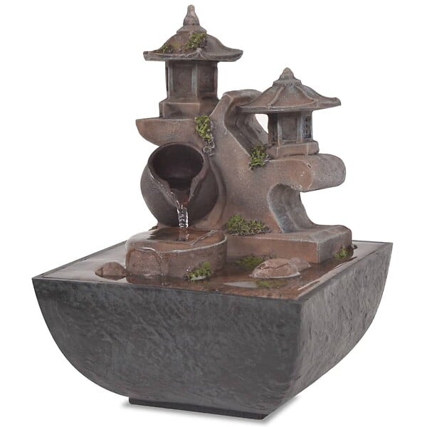 VIDAXL - vidaXL Fontaine d'intérieur avec lampe LED Polyrésine - large