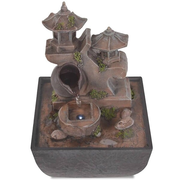 VIDAXL - vidaXL Fontaine d'intérieur avec lampe LED Polyrésine - large