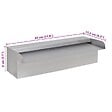 VIDAXL - vidaXL Lame d'eau rectangulaire 30 cm Acier inoxydable pour piscine - vignette