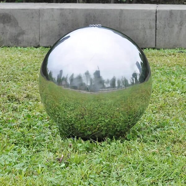 VIDAXL - vidaXL Sphère de fontaine de jardin avec LED Acier inoxydable 20 cm - large