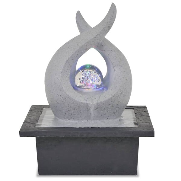 VIDAXL - vidaXL Fontaine d'intérieur avec lampe LED Polyrésine - large