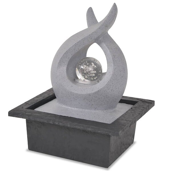 VIDAXL - vidaXL Fontaine d'intérieur avec lampe LED Polyrésine - large