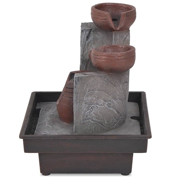 VIDAXL - vidaXL Fontaine d'intérieur avec lampe LED Polyrésine - large