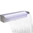 VIDAXL - Lame d'eau rectangulaire à LED 45 cm en acier inoxydable pour piscine - vignette