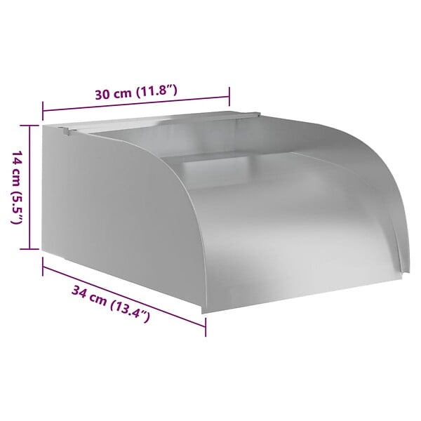 VIDAXL - vidaXL Cascade avec LED 30x34x14 cm Acier inoxydable 304 - large
