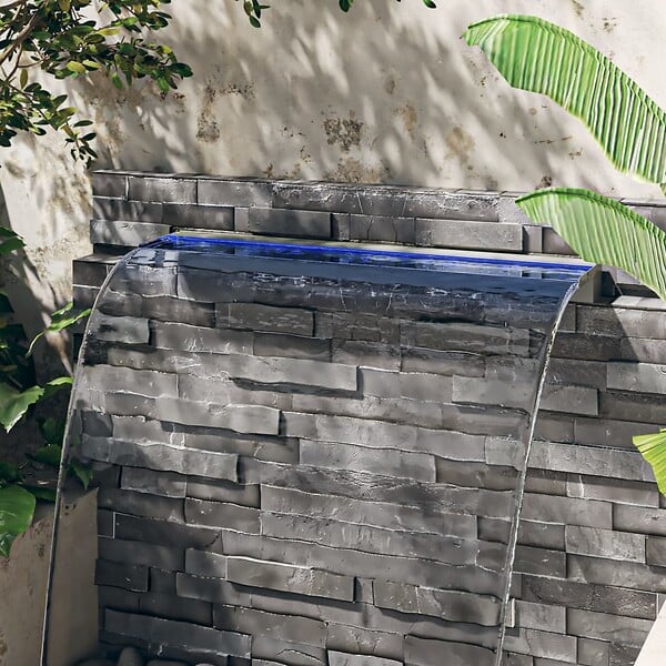 VIDAXL - vidaXL Déversoir pour cascade avec LED RVB Inox 108 cm - large