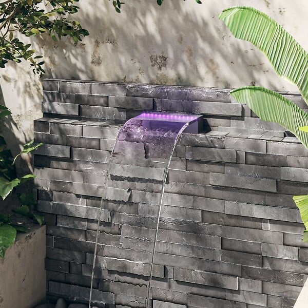 VIDAXL - vidaXL Déversoir pour cascade avec LED RVB Acrylique 30 cm - large