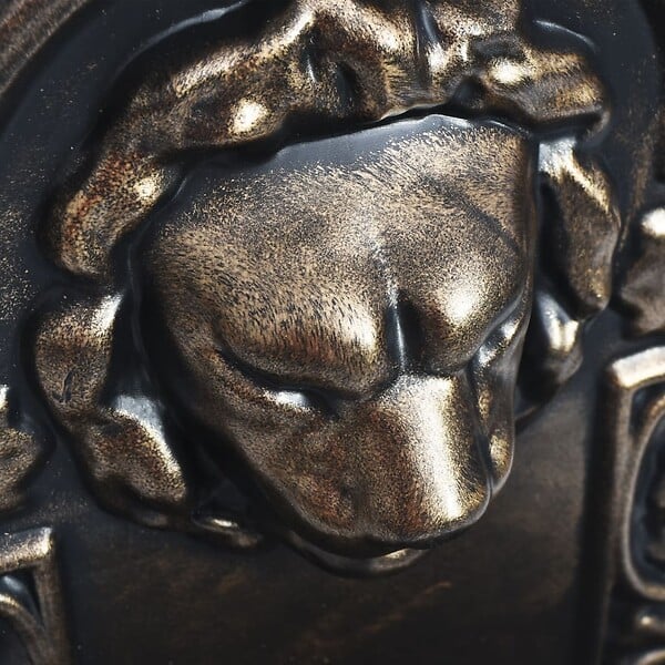 VIDAXL - vidaXL Fontaine murale Design de tête de lion Bronze - large