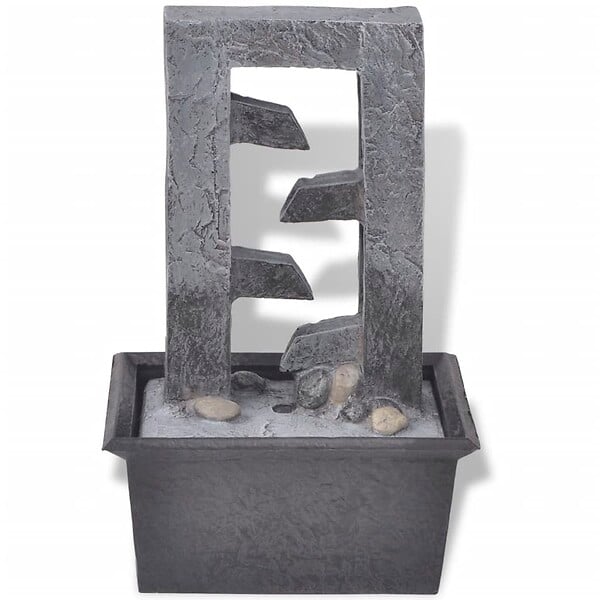 VIDAXL - vidaXL Fontaine d'intérieur avec lumière LED Poly-résine - large