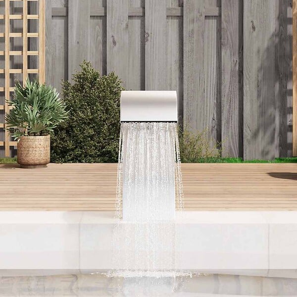 VIDAXL - vidaXL Fontaine de piscine 22x60x70 cm acier inoxydable 304 - large