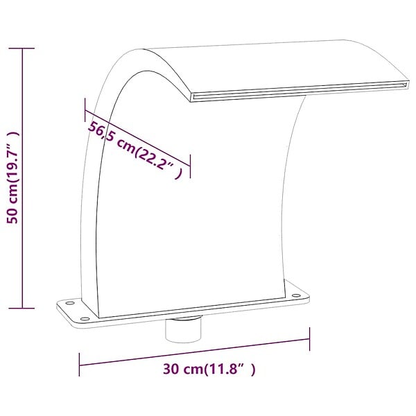 VIDAXL - vidaXL Fontaine de piscine avec LED RVB Acrylique 50 cm - large