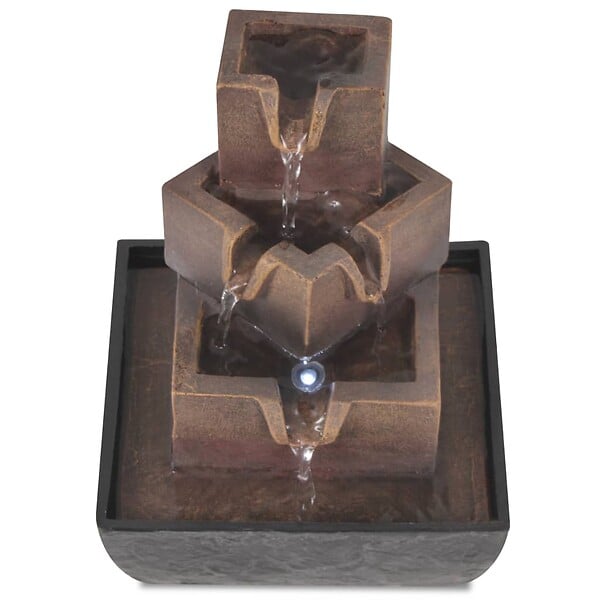VIDAXL - vidaXL Fontaine d'intérieur avec lampe LED Polyrésine - large