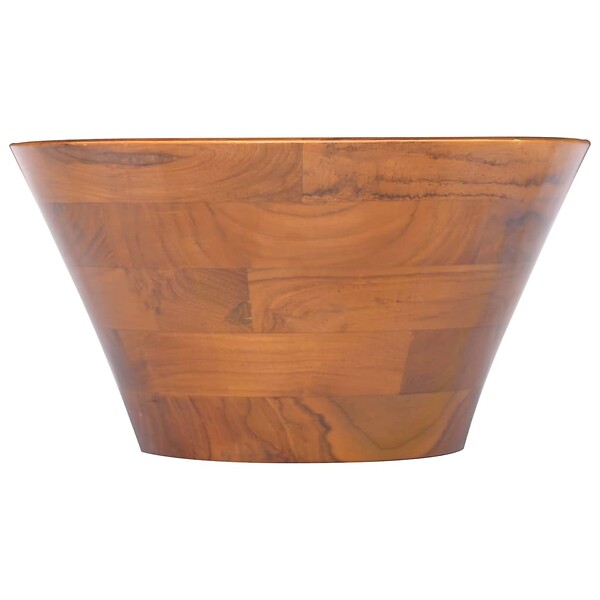 VIDAXL - vidaXL Lavabo de Salle d'Eau Vasque à Poser de Toilette Lave-mains de Salle de Bain Lavabo de Salle d'Eau Intérieur Φ40x20 cm Bois de Teck Massif - large