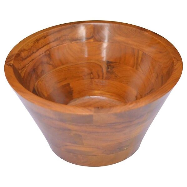 VIDAXL - vidaXL Lavabo de Salle d'Eau Vasque à Poser de Toilette Lave-mains de Salle de Bain Lavabo de Salle d'Eau Intérieur Φ40x20 cm Bois de Teck Massif - large