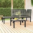 VIDAXL - vidaXL Table basse de jardin gris 55x55x31 cm DPC et acier - vignette