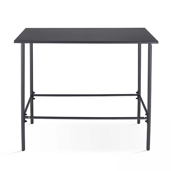 OVIALA - Table de bar en métal anthracite - Palavas - large