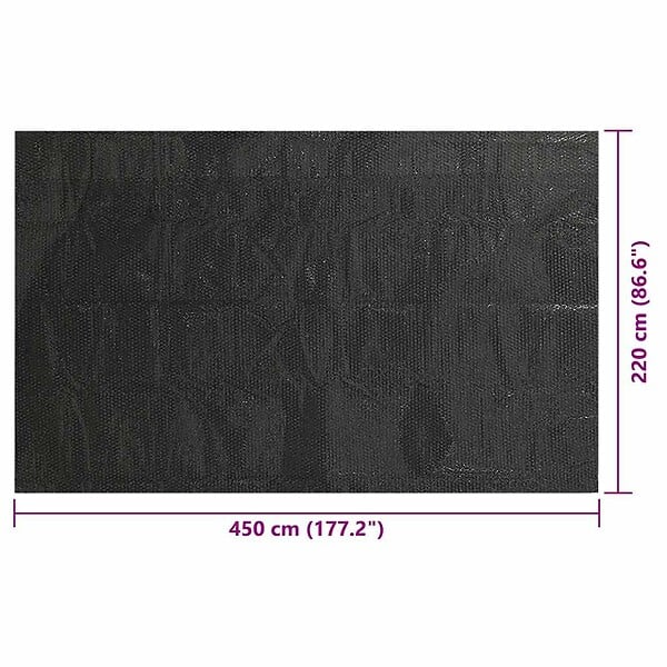 VIDAXL - vidaXL Couverture de piscine Noir 450 x 220 cm PE - large