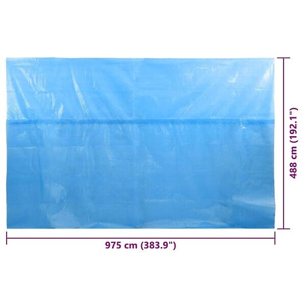 VIDAXL - vidaXL Couverture de piscine Bleu 975 x 488 cm PE - large