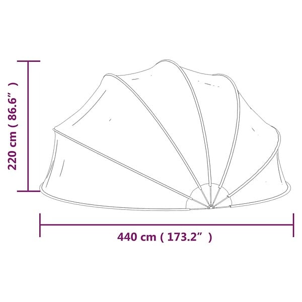 VIDAXL - vidaXL Dôme de piscine 440 x 220 cm - large