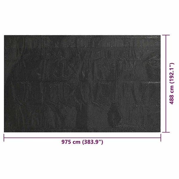 VIDAXL - vidaXL Couverture de piscine Noir 975 x 488 cm PE - large
