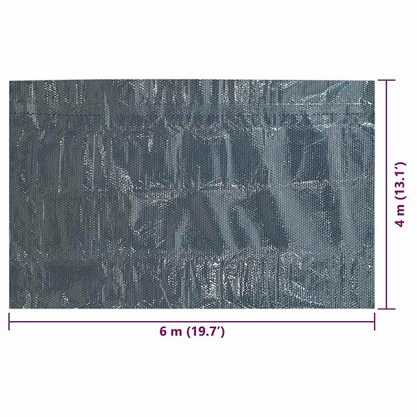 VIDAXL - vidaXL Film solaire de piscine flottant PE 600x400 cm Noir et bleu - large