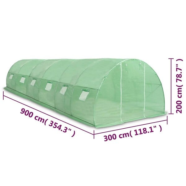 VIDAXL - vidaXL Serre 27 mÂ² 900x300x200 cm - large