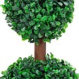 VIDAXL - vidaXL Plante de buis artificiel avec pot Forme de boule Vert 60 cm - vignette