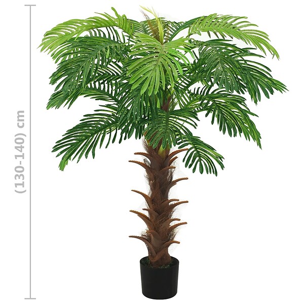 VIDAXL - vidaXL Palmier Cycas artificiel avec pot 140 cm Vert - large