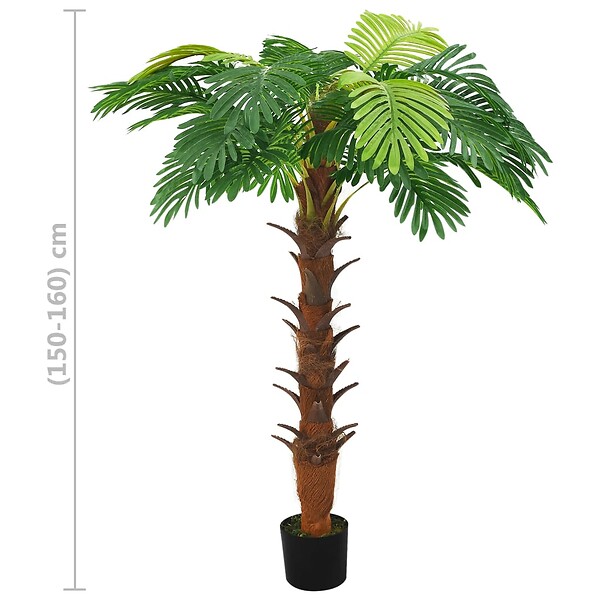 VIDAXL - vidaXL Palmier Cycas artificiel avec pot 160 cm Vert - large