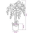 VIDAXL - vidaXL Plante artificielle avec pot Orchidée 75 cm Blanc - vignette