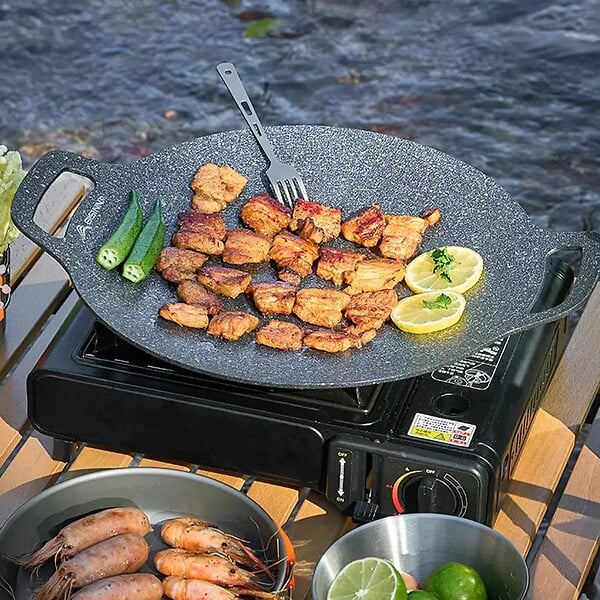 ENTREPOT BRICO - Kit Réchaud camping portable 2 en 1 à gaz 2500 W - large