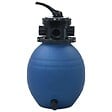 VIDAXL - vidaXL Filtre à sable pour piscine avec vanne 4 positions Bleu 300 mm - vignette