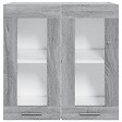 VIDAXL - vidaXL Armoire en verre suspendue "Lyon" Sonoma gris - vignette