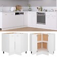 VIDAXL - vidaXL Armoire de plancher d'angle "Lyon" blanc 75,5x75,5x81,5 cm - vignette