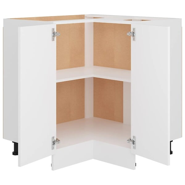 VIDAXL - vidaXL Armoire de plancher d'angle "Lyon" blanc 75,5x75,5x81,5 cm - large