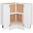 VIDAXL - vidaXL Armoire de plancher d'angle "Lyon" blanc 75,5x75,5x81,5 cm - vignette