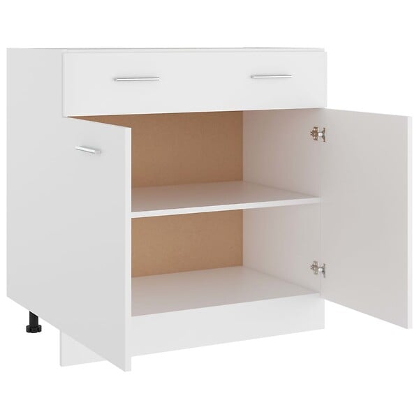 VIDAXL - vidaXL Armoire de plancher à tiroir "Lyon" Blanc 80x46x81,5cm - large