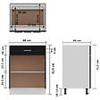 VIDAXL - vidaXL Armoire de plancher à tiroir "Lyon" Noir 60x46x81,5 cm - vignette