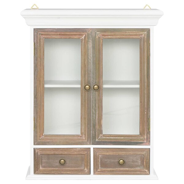 VIDAXL - vidaXL Armoire murale Blanc 49x22x59 cm Bois d'ingénierie - large
