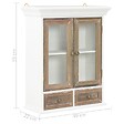 VIDAXL - vidaXL Armoire murale Blanc 49x22x59 cm Bois d'ingénierie - vignette