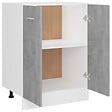 VIDAXL - vidaXL Armoire de plancher "Lyon" Gris béton Bois d’ingénierie - vignette